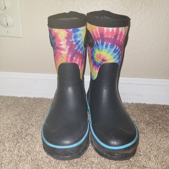 BOGS Youth Grasp Tie Dye Snow Rain Waterproof Insulated Size 1 78858-009 - Picture 7 of 13